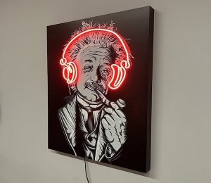Einstein Neon Tablo | Canvas Neon