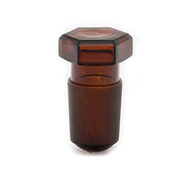 ISOLAB Tıpa - Cam - Amber - Hexagonal Kapaklı - NS 34/35 - 1 Adet