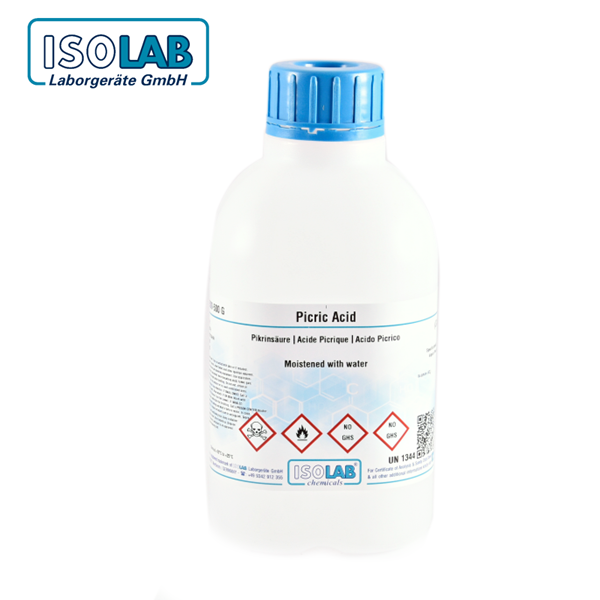 ISOLAB 959.079.0500 Picric acid Moistened with water CAS No.: 88-89-1 500 gr