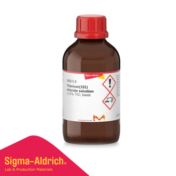 Sigma-Aldrich 14010 Titanium(III) chloride solution 10-15% TiCl3 basis CAS No.: 7705-07-9 250 mL