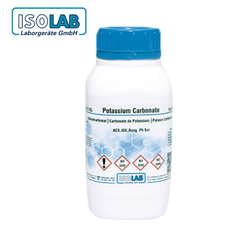 ISOLAB 960.026.1000 Potassium carbonate for Analysis ACS, ISO, Reag. Ph. Eur CAS No.: 584-08-7 1 kg