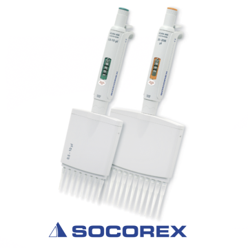 SOCOREX Acura® manual 855 5-50 µL 8 Kanallı Ayarlanabilir Otomatik Pipet