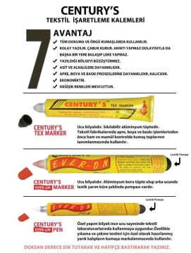 CENTURY'S EVER-ON MARKER Pompalı Numune İşaretleme Kalemi ∅2 mm Yeşil