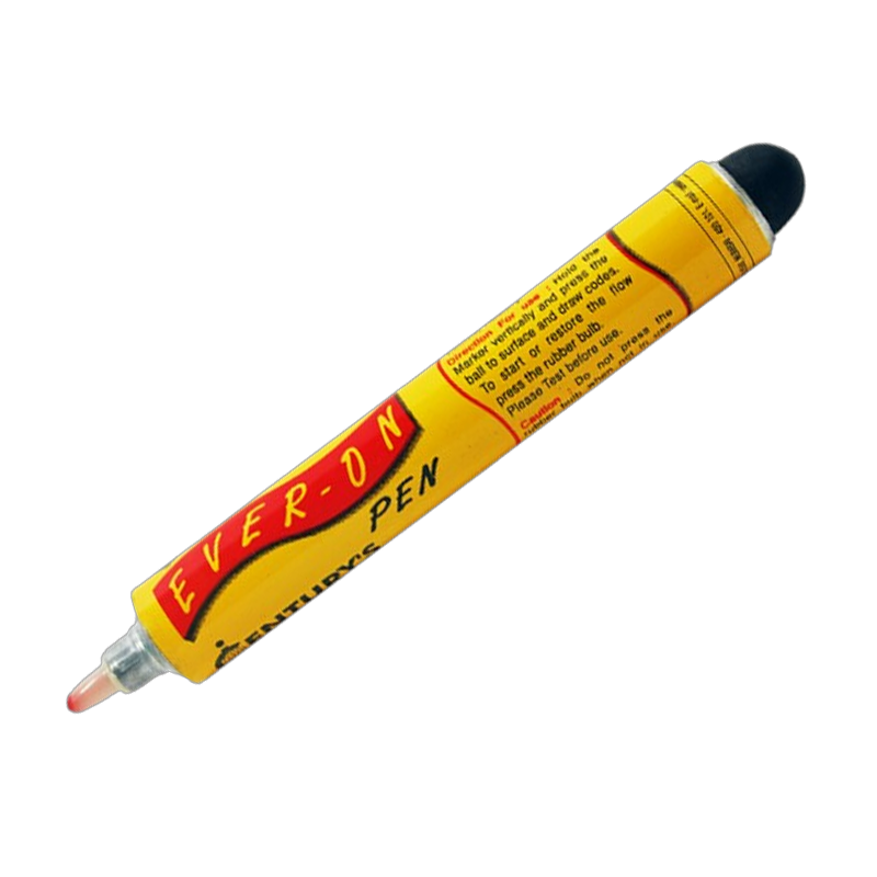 CENTURY'S EVER-ON PEN Pompalı Numune İşaretleme Kalemi ∅2 mm Turuncu Laboratuvar Tipi
