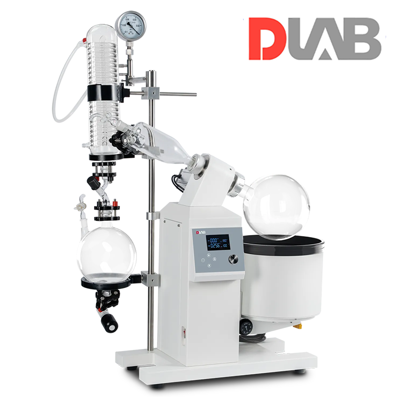 DLAB RE500-E Pilot Ölçekli Dijital Kontrol Rotary Evaporatör 20... 180 rpm / 100 °C Motorlu Lift