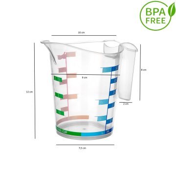 LT Kulplu Beher PP Renkli Skalalı 500 mL BPA Free