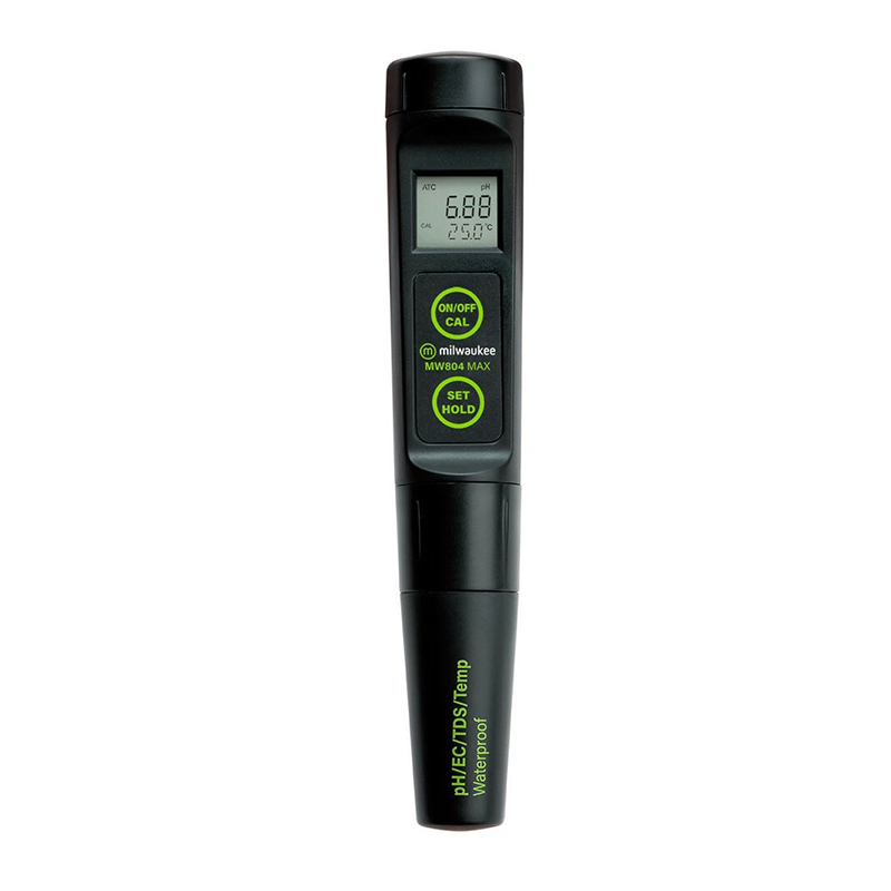 Milwaukee MW804 MAX Waterproof  pH / İletkenlik / TDS ve Sıcaklık Ölçer 0.0... 14.0 pH / 0.000... 20.00 mS/cm / 0.00... 10.00 ppt / 0.0... 50.0 °C