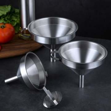 LT Paslanmaz Çelik Huni Kulplu Filtreli  Ø130 mm