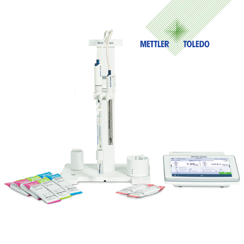 METTLER TOLEDO SevenDirect SD23 pH ve İletkenlik Ölçer Saf H2O Kiti, InLab Pure-Pro ISM pH Elektrodu, InLab 741 ISM İletkenlik Elektrodu ve Kalibrasyon Solüsyonları ile