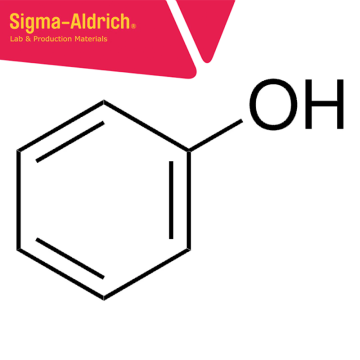 Sigma Aldrich 822296 Phenol for synthesis. CAS No.: 108-95-2, EC No.: 203-632-7, chemical formula C₆H₅OH. 100 gr