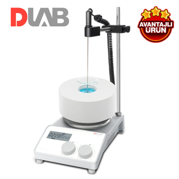 DLAB MS-H280-B100 Mantolu Isıtıcılı Manyetik Karıştırıcı 200... 1.500 rpm / 25... 280 °C / 100 mL Beher için