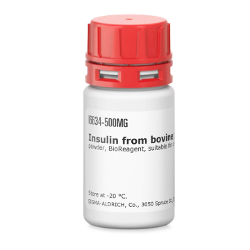 Sigma-Aldrich I6634 Insulin from bovine pancreas powder, BioReagent, suitable for cell culture 100 mg
