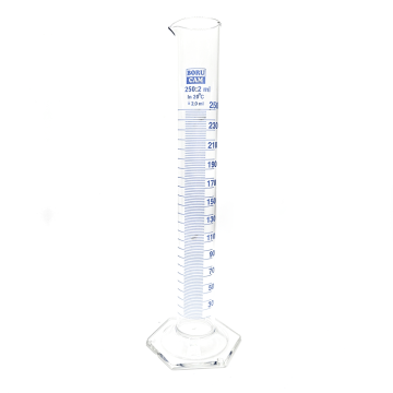 Borucam Uzun Form Cam Mezür Altıgen Tabanlı 250 ml - 1 Adet