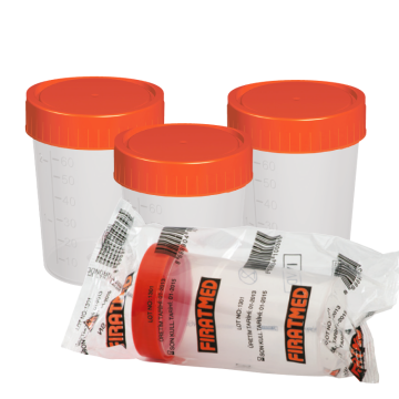 Fıratmed Polipropilen Steril İdrar Numune Kabı  / 60 mL / Yazılabilir özel alan / Özel dizayn / Üç çevrimli özel kapak / 600 Adet / Koli