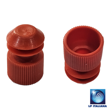 LP Italiana Deney Tüpü Kapağı Flanj - PE - Yivli - 16 mm Tüpler İçin - 100 Adet/Paket