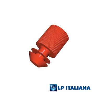 LP Italiana Deney Tüpü Kapağı Flanj - PE - Yivli - 16 mm Tüpler İçin - 100 Adet/Paket