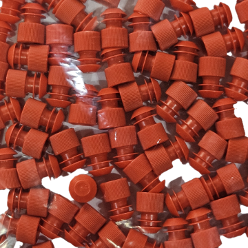 LP Italiana Deney Tüpü Kapağı Flanj - PE - Yivli - 16 mm Tüpler İçin - 100 Adet/Paket