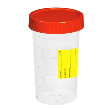 Fıratmed İdrar Kabı 200 mL hacimli / Yazılabilir özel alan / Özel dizayn / Üç çevrimli özel kapak / Steril / 200 Adet / Koli