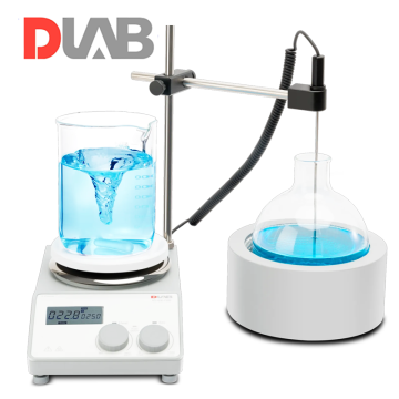 DLAB MS-H280-F500 Mantolu Isıtıcılı Manyetik Karıştırıcı 200... 1.500 rpm / 25... 280 °C / 500 mL Balon için