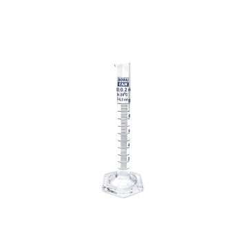 Borucam Uzun Form Cam Mezür Altıgen Tabanlı 10 ml - 1 Adet