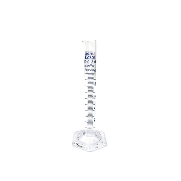 Borucam Uzun Form Cam Mezür Altıgen Tabanlı 10 ml - 1 Adet