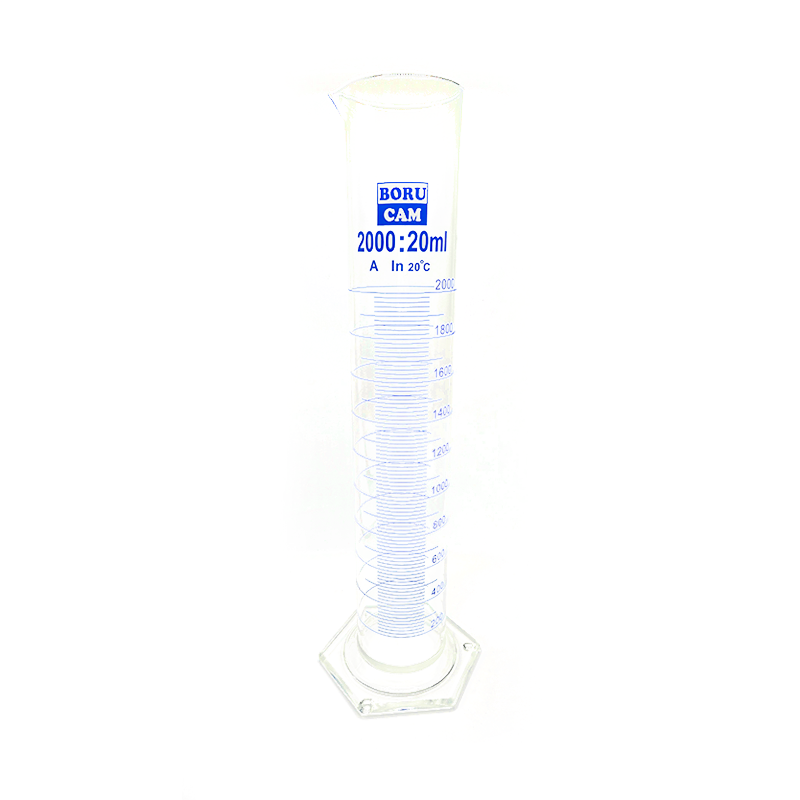 Borucam Uzun Form Cam Mezür Altıgen Tabanlı 2000 ml - 1 Adet