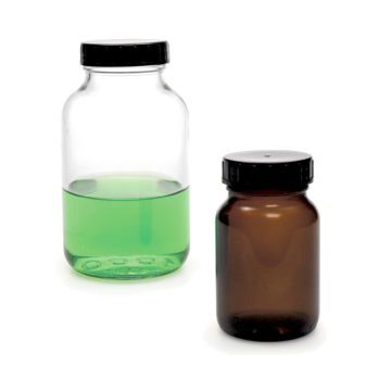 ISOLAB Şişe - Geniş Boyunlu - Nötr Cam - Amber - 250 ml - GL55 / 1 Adet