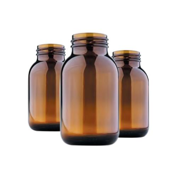 ISOLAB Şişe - Geniş Boyunlu - Nötr Cam - Amber - 500 ml - GL55 / 1 Adet