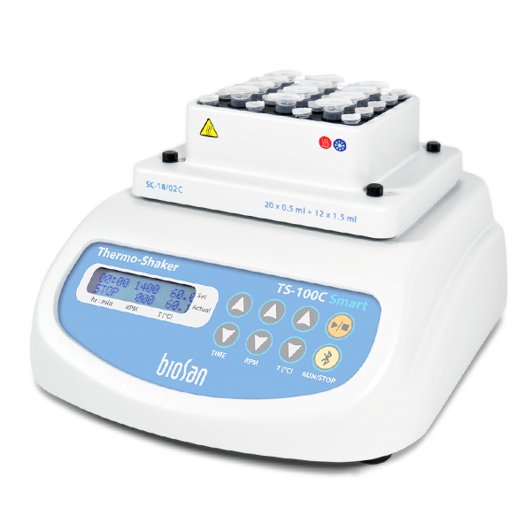 Biosan TS-100C Smart Mikrotüpler ve PCR Plakaları için Soğutmalı Termal Çalkalayıcı +4 °C... +100 °C / 250... 1400 rpm