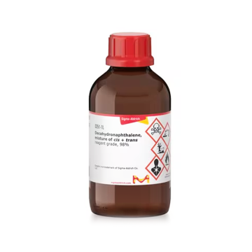 Sigma-Aldrich D251 Decahydronaphthalene, mixture of cis + trans reagent grade, 98% CAS No.: 91-17-8 18 L