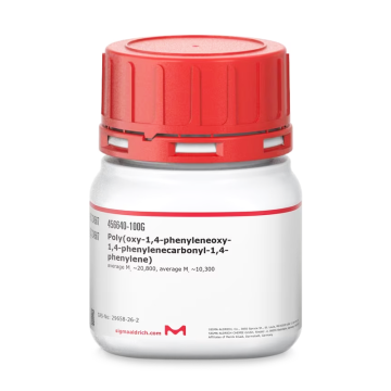 Sigma-Aldrich 456640 Poly(oxy-1,4-phenyleneoxy-1,4-phenylenecarbonyl-1,4-phenylene) average Mw ~20,800, average Mn ~10,300 100 gr