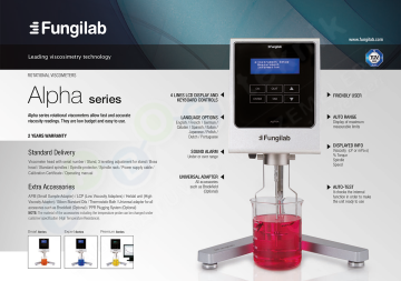 Fungilab AlpHa R Rotasyonel Viskozimetre   100 - 13.000.000 Cp/0.3 - 100 Rpm