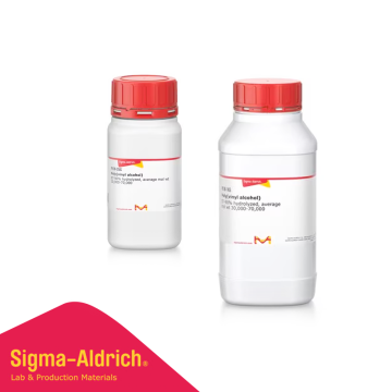 Sigma-Aldrich P8136 Poly(vinyl alcohol) 87-90% hydrolyzed, average mol wt 30,000-70,000 CAS No.: 9002-89-5 250 gr