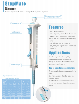 DLAB StepMate Tekrarlamalı Pipet Ucu 50.00 mL/ 2 Adet Uç ve 1 Adet Adaptör