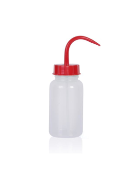 ISOLAB Piset - Geniş Boyun - P.E. - 500 ml - Kırmızı Kapak