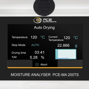 PCE MA 200TS Nem Tayin Cihazı 200 gr / 10 mg  |  +40 °C... +165 °C