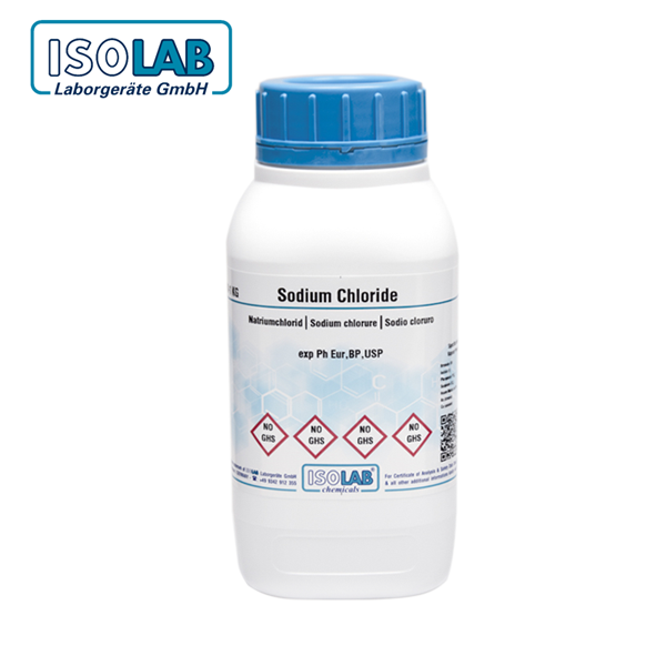 ISOLAB 969.033.1000 Sodium Chloride Ph. Eur, BP, USP, JP CAS No.: 7647-14-5 1 kg