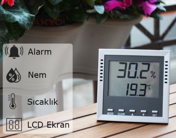 TFA 30.5010 KLIMA GUARD Soğuk Ortam İçin Termo Higrometre Alarm Fonksiyonlu -40 ºC...+70 ºC / 1... 99% RH