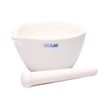 ISOLAB Havan - Alumina - Tokmağı İle - 125 mm Dış Çap