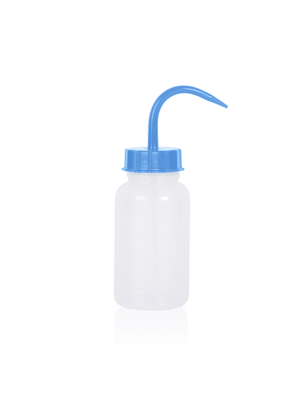 ISOLAB Piset - Geniş Boyun - P.E. - 500 ml - Mavi Kapak