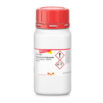 Sigma-Aldrich 221473 Potassium hydroxide ACS reagent, ≥85%, pellets CAS No.: 1310-58-3 500 gr