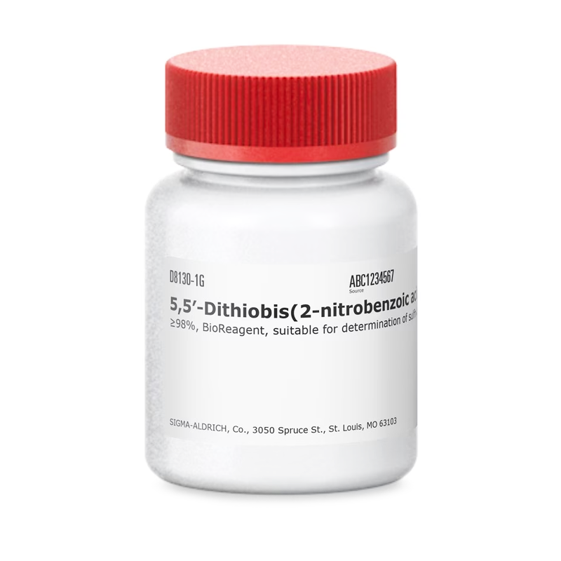 Sigma Aldrich D8130 5,5′-Dithiobis(2-nitrobenzoic acid) ≥98%, BioReagent, suitable for determination of sulfhydryl groups 1 gr