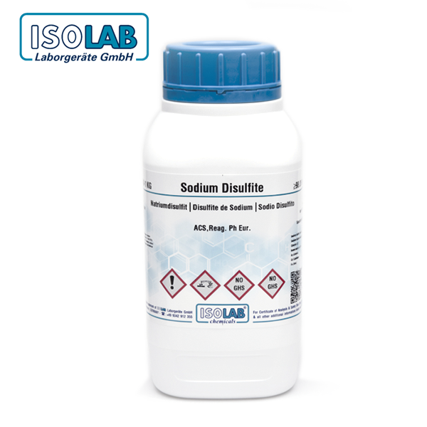 ISOLAB 969.076.1000 Sodium Disulfite for Analysis ACS, Reag. Ph. Eur CAS No.: 7681-57-4 1 kg