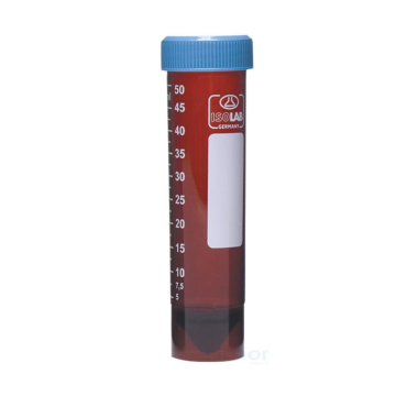 ISOLAB Tüp - Santrifüj -Etekli - Amber - P.P - Vidalı Kapaklı - 50 ml - Dna/Rna Free - Steril  50 Adet / Tekli Poşet