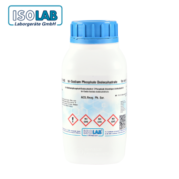ISOLAB 969.256.1000 tri-Sodium phosphate dodecahydrate for Analysis ACS, Reag. Ph. Eur CAS No.: 10101-89-0 1 kg