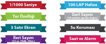 LT D308 Profesyonel Kronometre 100 LAP Hafızalı 1/1000 Saniye Hassasiyetli İleri Geri Sayıcı