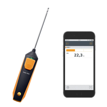 Testo 915i Termometre Hava Sıcaklık Problu AkıllıTelefon ile Kullanılabilen -50... +400 °C
