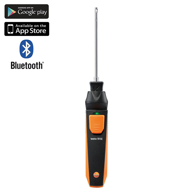 Testo 915i Termometre Hava Sıcaklık Problu AkıllıTelefon ile Kullanılabilen -50... +400 °C