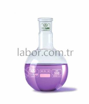 ISOLAB Balon - Cam - Dibi Düz - Şilifli - 50 ml - NS 14/23