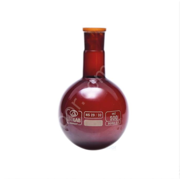 ISOLAB Balon - Dibi Yuvarlak - Amber - Şilifli - 50 ml - NS29/32